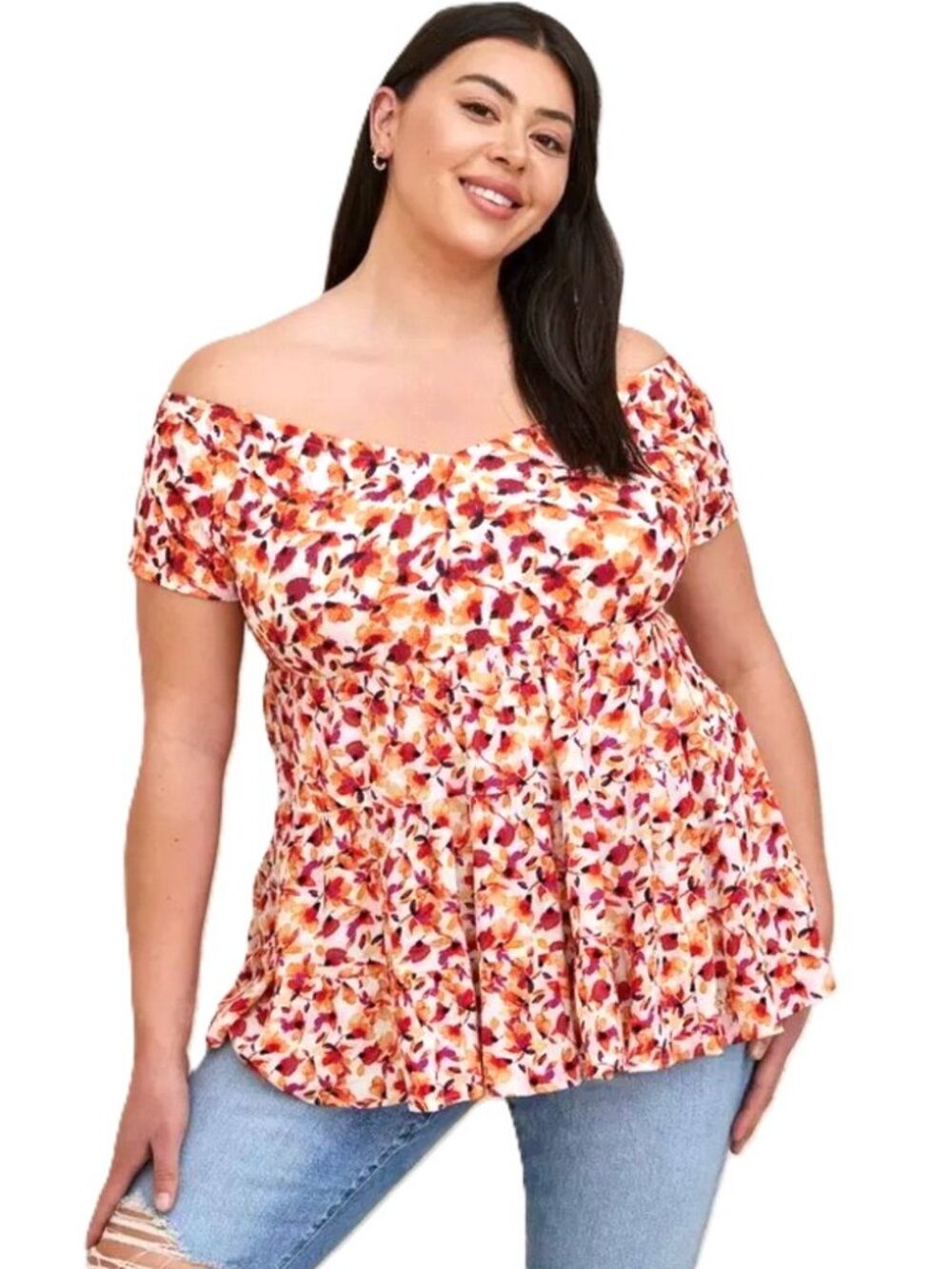 TORRID Floral Peplum Top. Plus Size 3